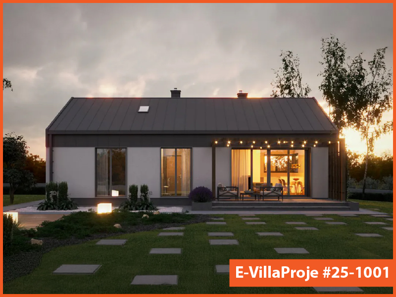 KCE-25.1001 103 m² Kıbrıs hafif çelik ev mimari görselleştirmesi