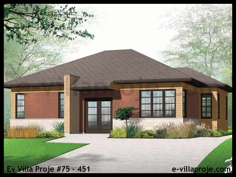 KCE-75.451 104 m² hafif çelik ev mimari görselleştirmesi