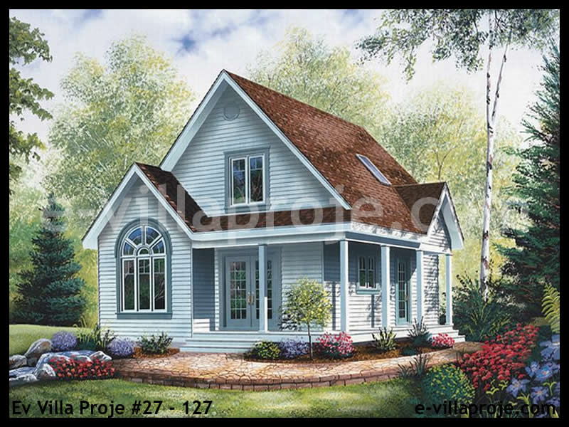 KCE-27.127 105 m² hafif çelik ev mimari görselleştirmesi