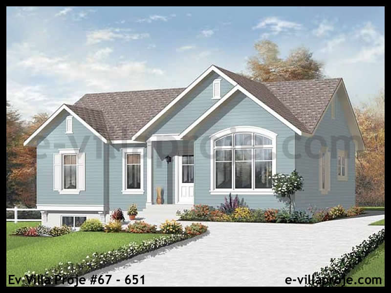 KCE-67.651 107 m² hafif çelik ev mimari görselleştirmesi