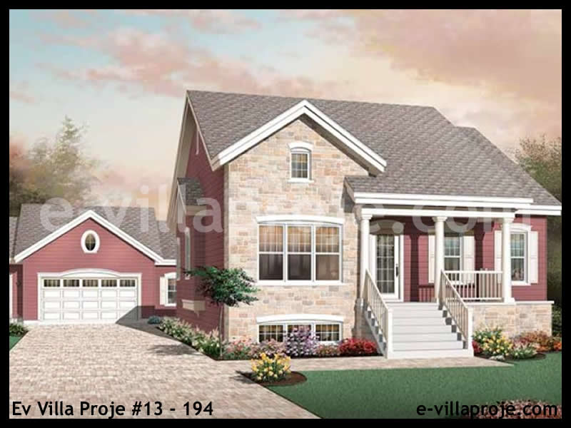 KCE-13.194 111 m² hafif çelik ev mimari görselleştirmesi