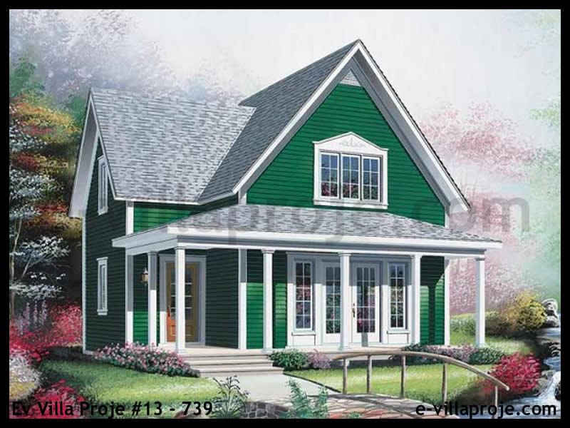 KCE-13.739 117 m² hafif çelik ev mimari görselleştirmesi