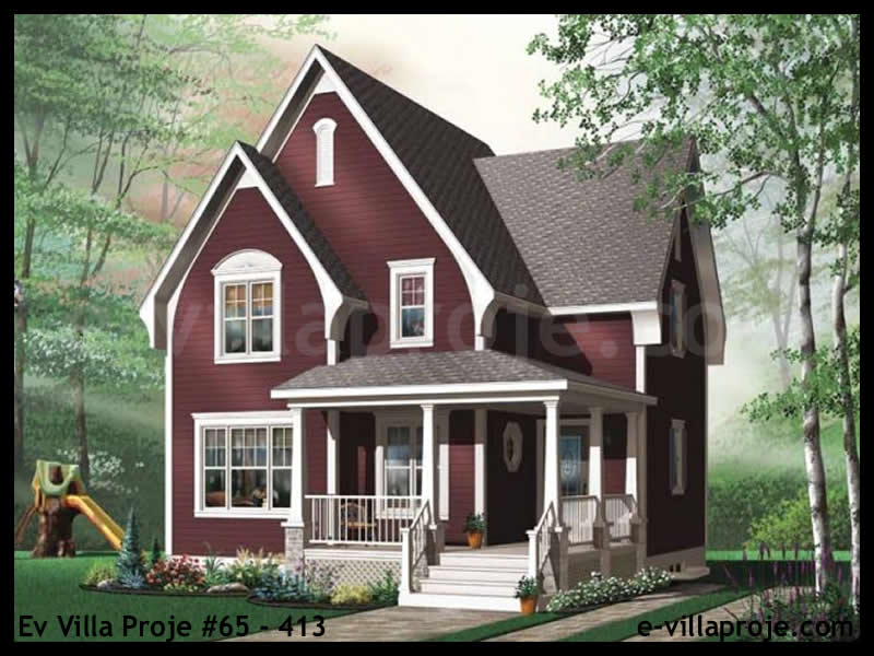 KCE-65.413 119 m² hafif çelik ev mimari görselleştirmesi