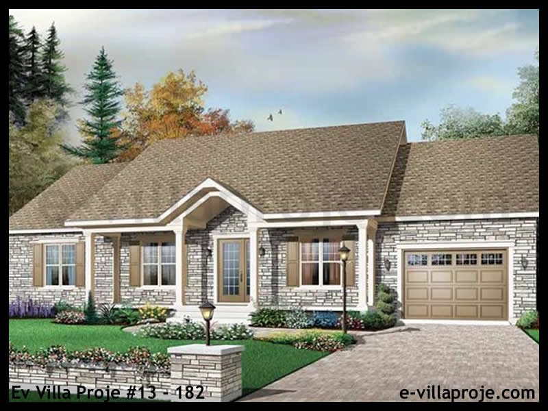 KCE-13.182 122 m² hafif çelik ev mimari görselleştirmesi