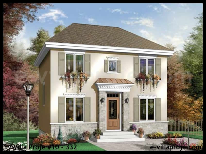 KCE-10.332 123 m² hafif çelik ev mimari görselleştirmesi