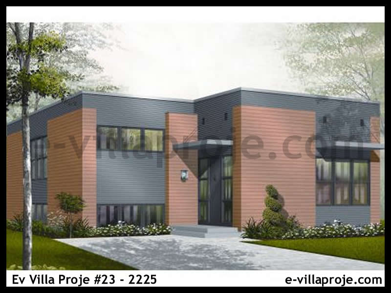 KCE-23.2225 124 m² hafif çelik ev mimari görselleştirmesi
