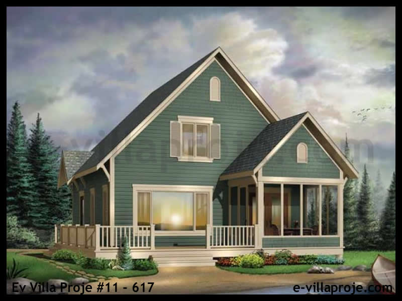 KCE-11.617 125 m² hafif çelik ev mimari görselleştirmesi