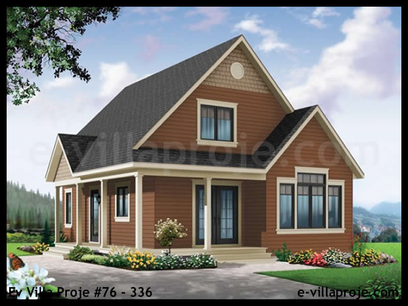 KCE-76.336 128 m² hafif çelik ev mimari görselleştirmesi