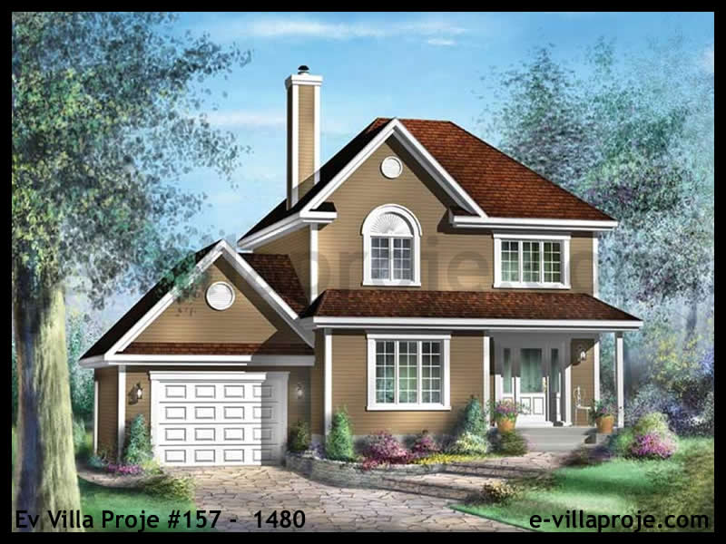 KCE-157.1480 128 m² hafif çelik ev mimari görselleştirmesi