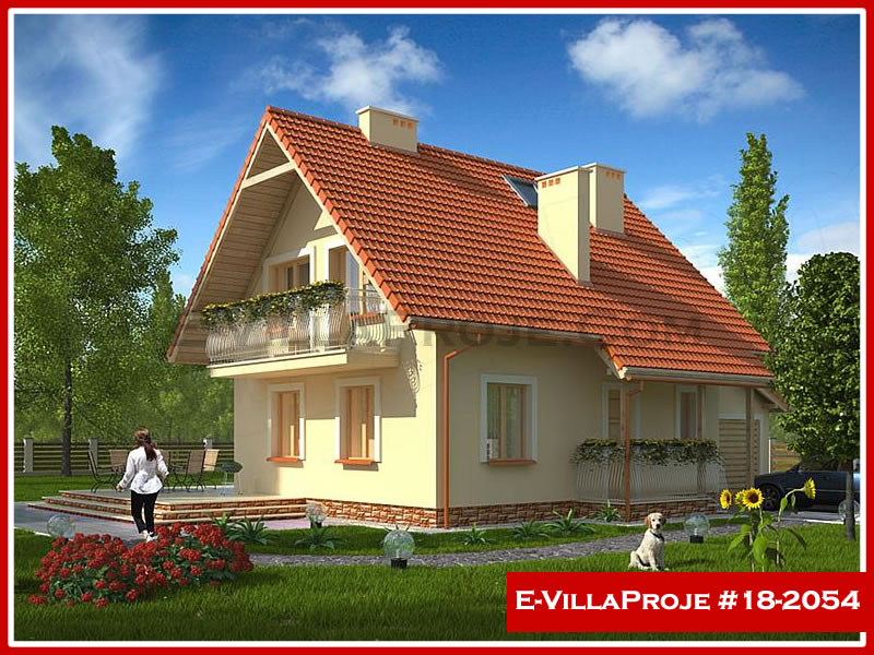KCE-18.2054 130 m² hafif çelik ev mimari görselleştirmesi