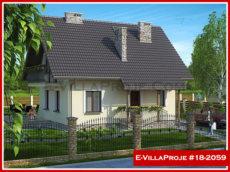 KCE-18.2059 131 m² hafif çelik ev mimari görselleştirmesi