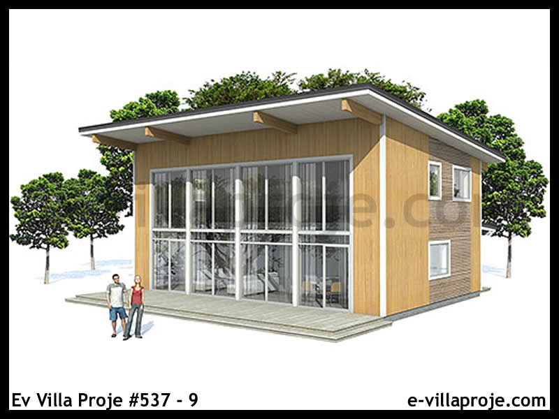 KCE-537.9 134 m² hafif çelik ev mimari görselleştirmesi