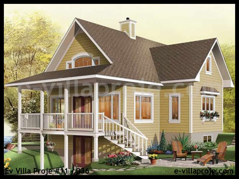 KCE-11.036 134 m² hafif çelik ev mimari görselleştirmesi