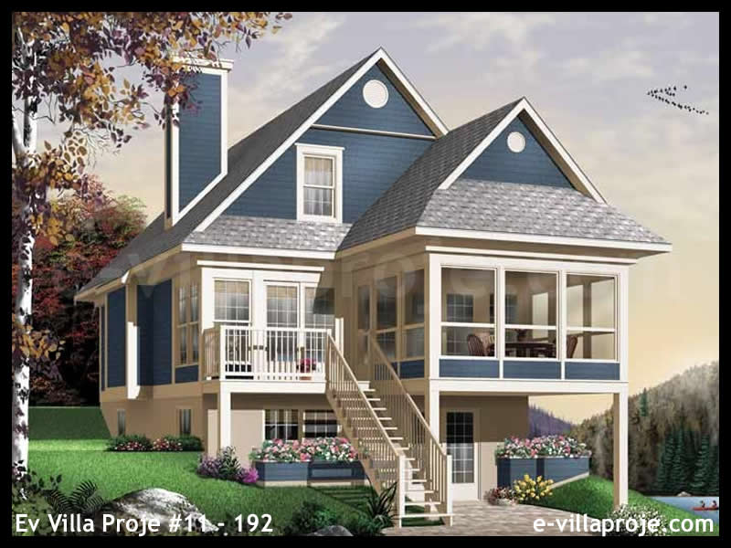 KCE-11.192 134 m² hafif çelik ev mimari görselleştirmesi
