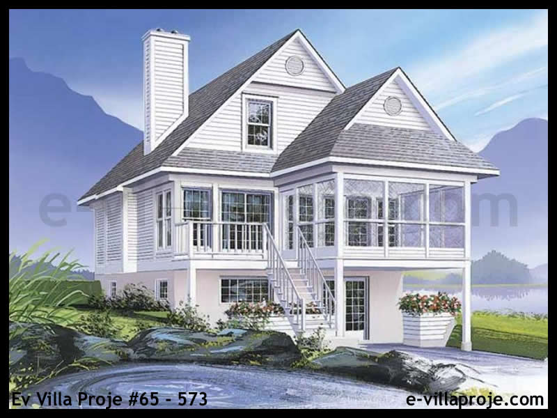 KCE-65.573 134 m² hafif çelik ev mimari görselleştirmesi