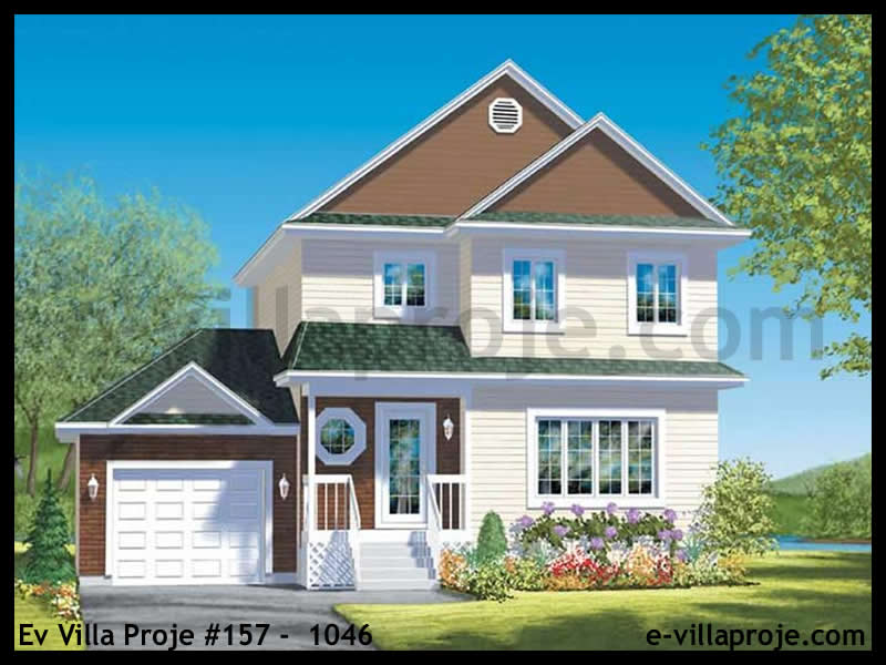 KCE-157.1046 135 m² hafif çelik ev mimari görselleştirmesi