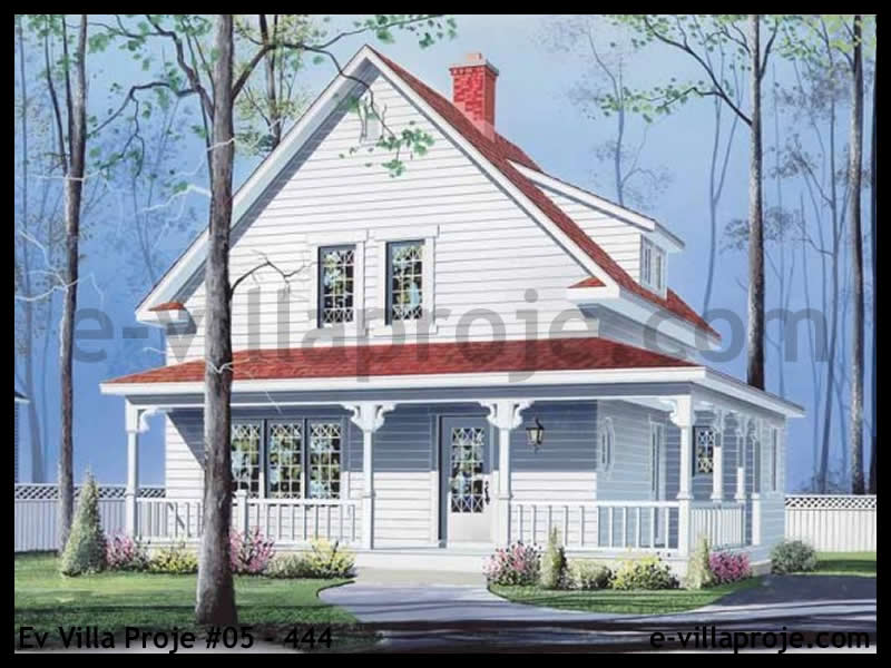 KCE-05.444 136 m² hafif çelik ev mimari görselleştirmesi