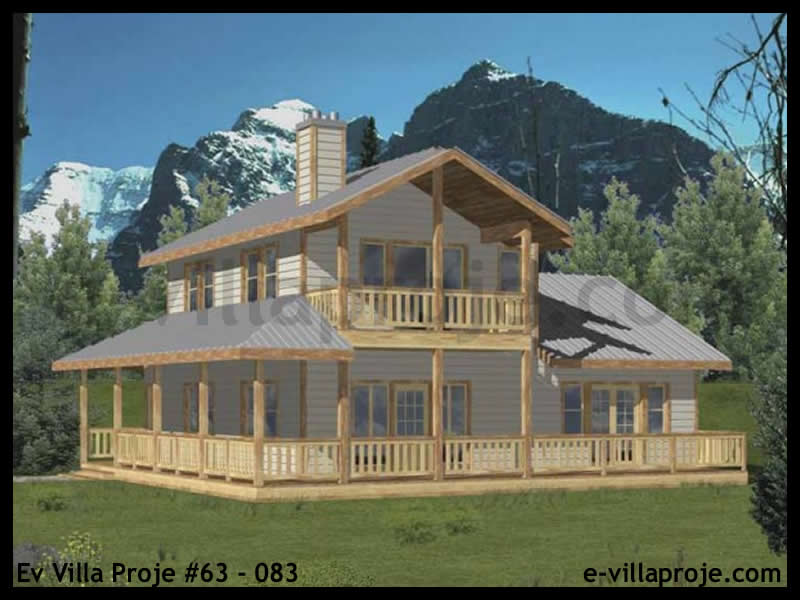 KCE-63.083 138 m² hafif çelik ev mimari görselleştirmesi