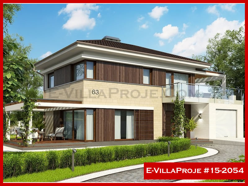 KCE-15.2054 140 m² hafif çelik ev mimari görselleştirmesi