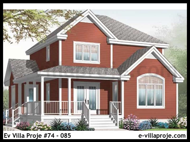 KCE-74.085 146 m² hafif çelik ev mimari görselleştirmesi
