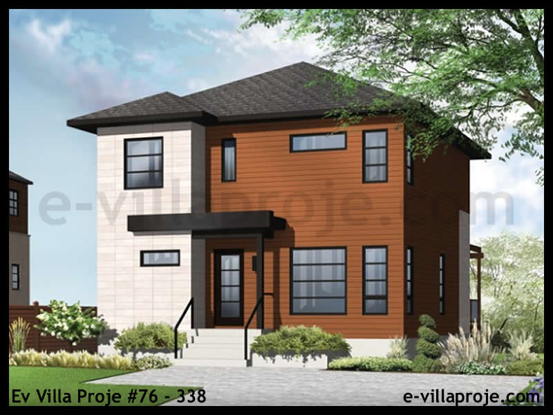 KCE-76.338 152 m² hafif çelik ev mimari görselleştirmesi