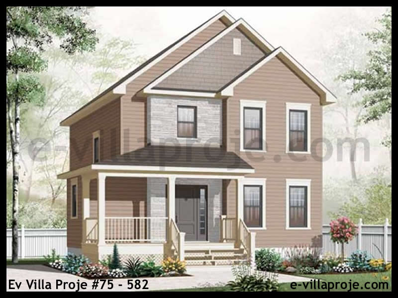 KCE-75.582 152 m² hafif çelik ev mimari görselleştirmesi