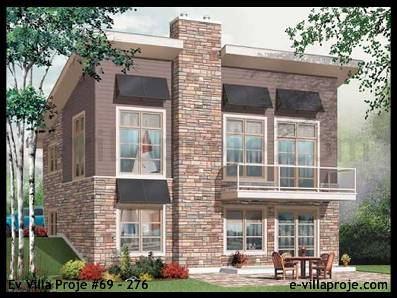 KCE-69.276 159 m² hafif çelik ev mimari görselleştirmesi