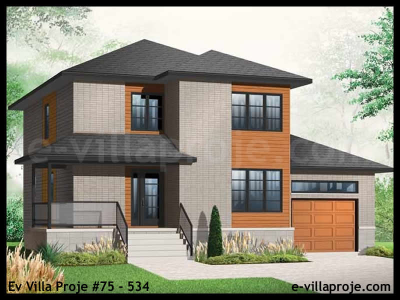 KCE-75.534 160 m² hafif çelik ev mimari görselleştirmesi
