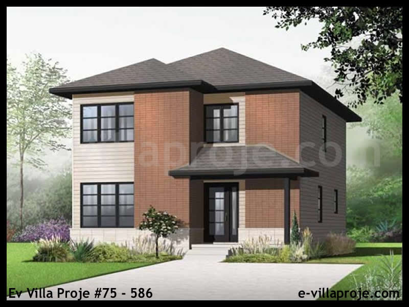KCE-75.586 160 m² hafif çelik ev mimari görselleştirmesi