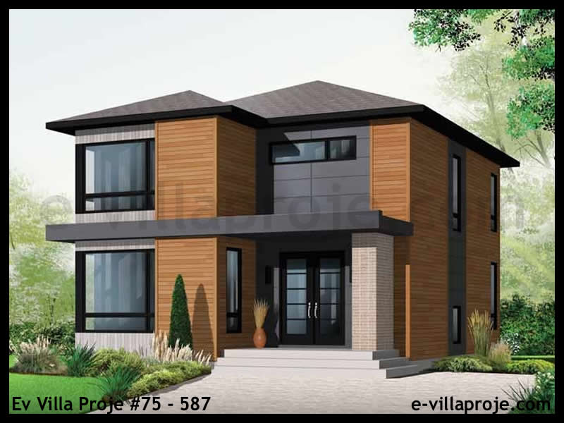 KCE-75.587 167 m² hafif çelik ev mimari görselleştirmesi