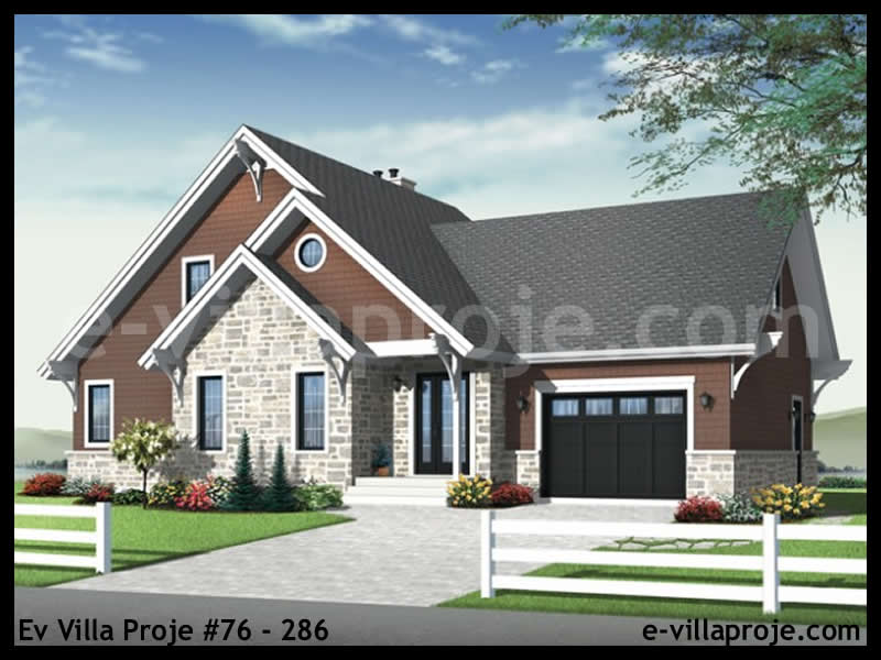 KCE-76.286 170 m² hafif çelik ev mimari görselleştirmesi