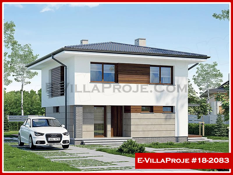 KCE-18.2083 173 m² hafif çelik ev mimari görselleştirmesi