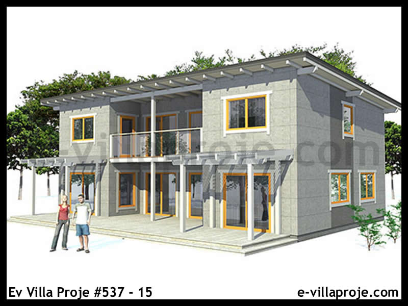 KCE-537.15 174 m² hafif çelik ev mimari görselleştirmesi