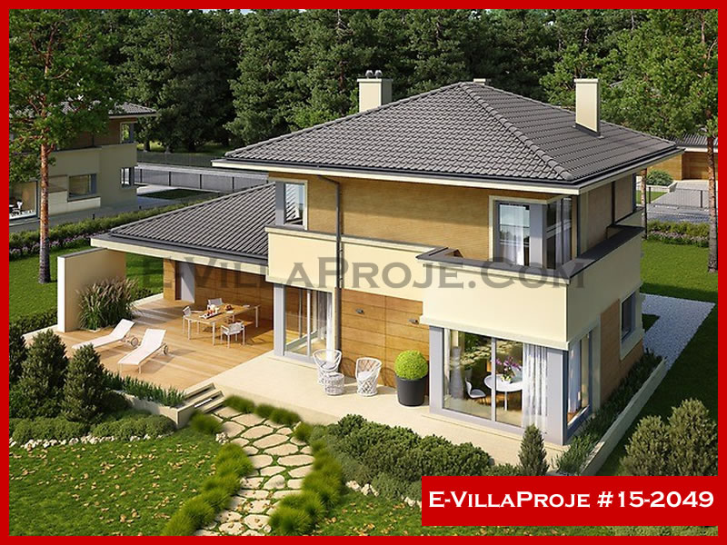 KCE-15.2049 186 m² hafif çelik ev mimari görselleştirmesi