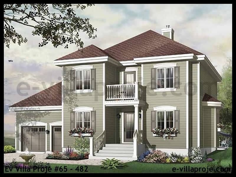 KCE-65.482 189 m² hafif çelik ev mimari görselleştirmesi