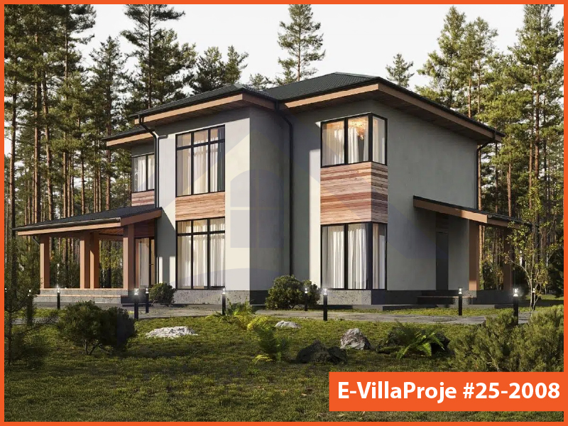 KCE-25.2008 195 m² Kıbrıs hafif çelik ev mimari görselleştirmesi