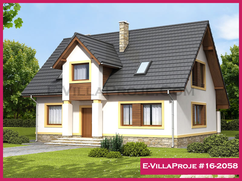 KCE-16.2058 196 m² hafif çelik ev mimari görselleştirmesi