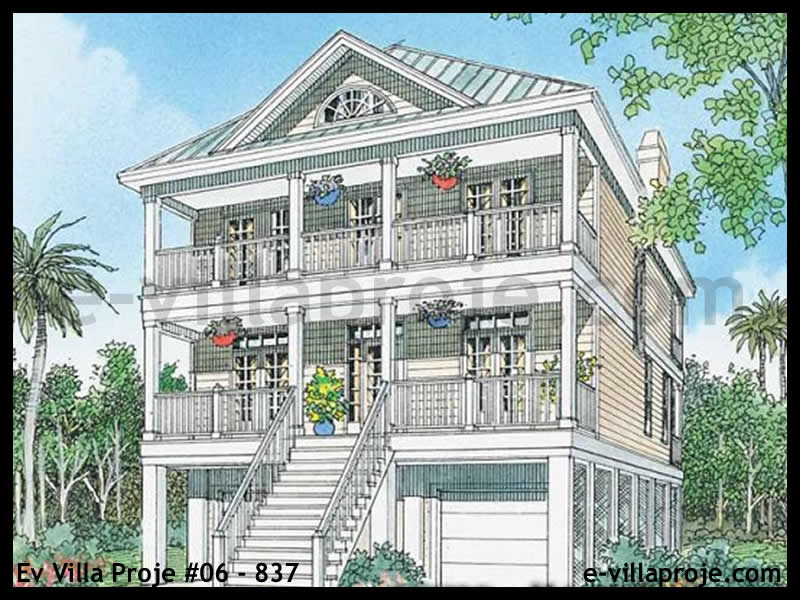 KCE-06.837 202 m² Kıbrıs hafif çelik ev mimari görselleştirmesi