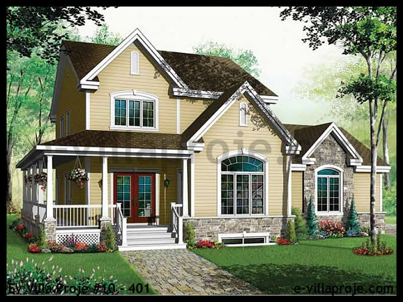 KCE-10.401 203 m² hafif çelik ev mimari görselleştirmesi