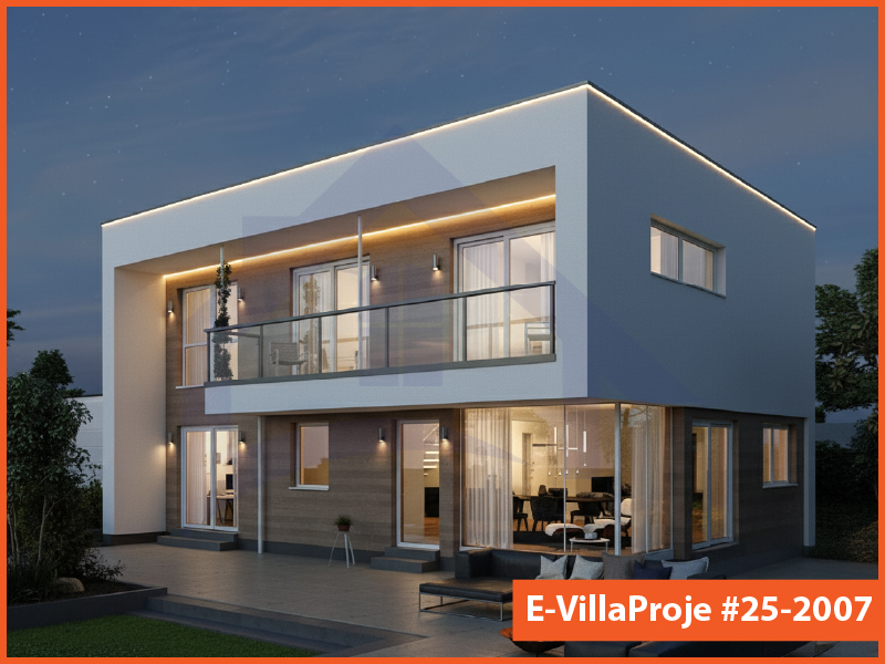 KCE-25.2007 210 m² Kıbrıs hafif çelik ev mimari görselleştirmesi