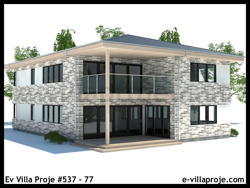 KCE-537.77 212 m² hafif çelik ev mimari görselleştirmesi