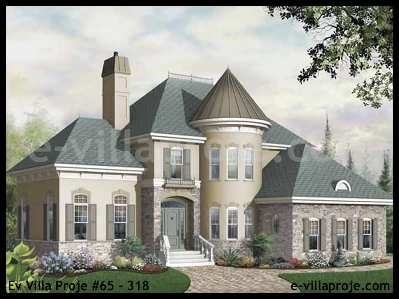 KCE-65.318 215 m² hafif çelik ev mimari görselleştirmesi