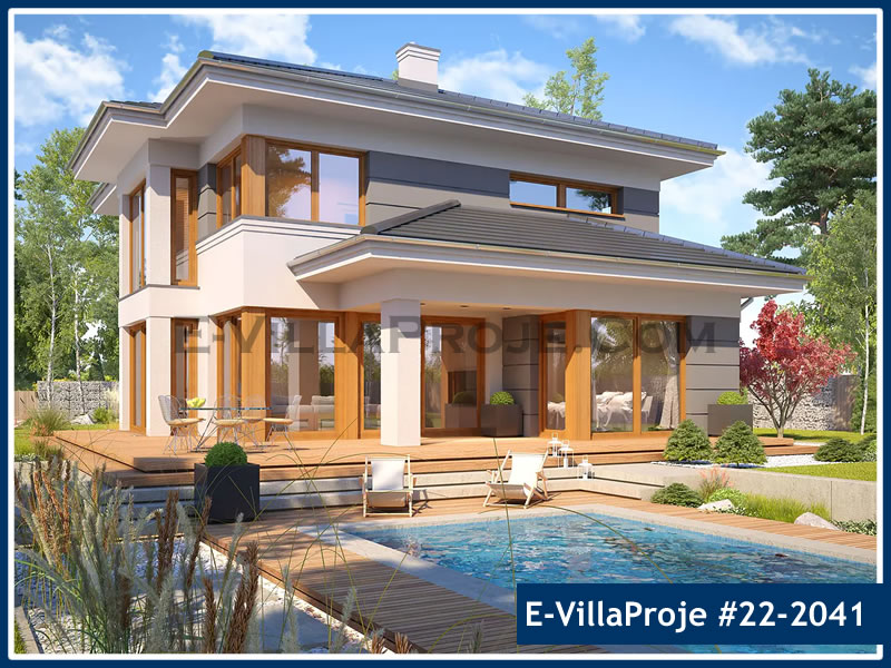 KCE-22.2041 218 m² hafif çelik ev mimari görselleştirmesi