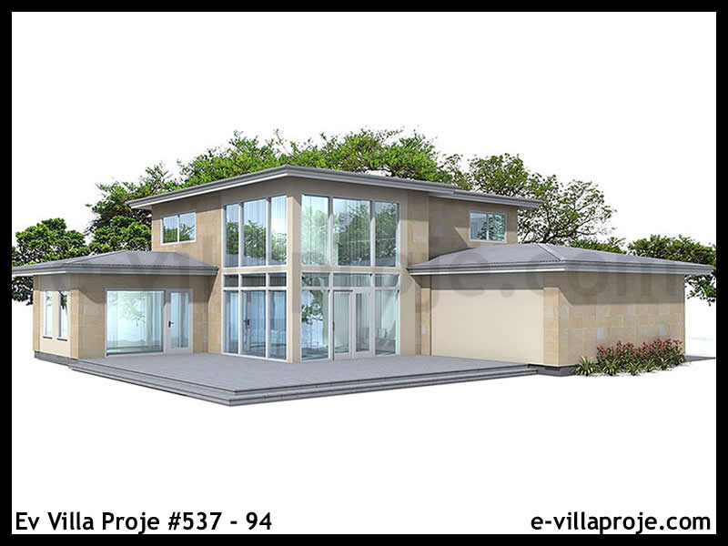 KCE-537.94 218 m² hafif çelik ev mimari görselleştirmesi