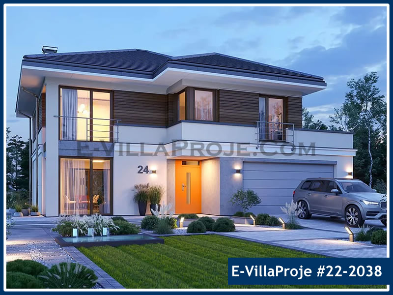 KCE-22.2038 222 m² hafif çelik ev mimari görselleştirmesi