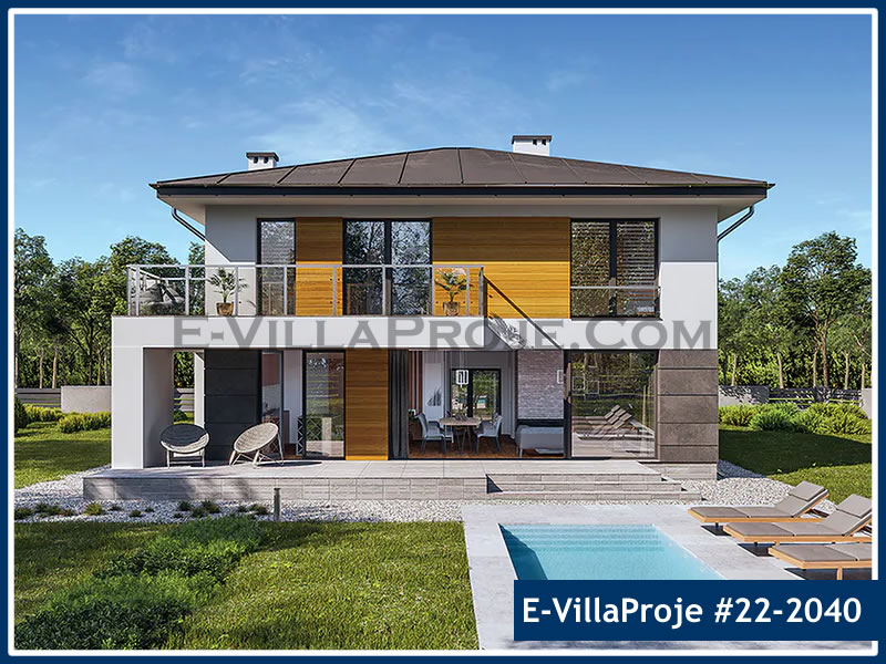 KCE-22.2040 229 m² hafif çelik ev mimari görselleştirmesi