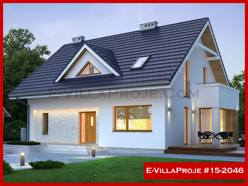 KCE-15.2046 232 m² hafif çelik ev mimari görselleştirmesi