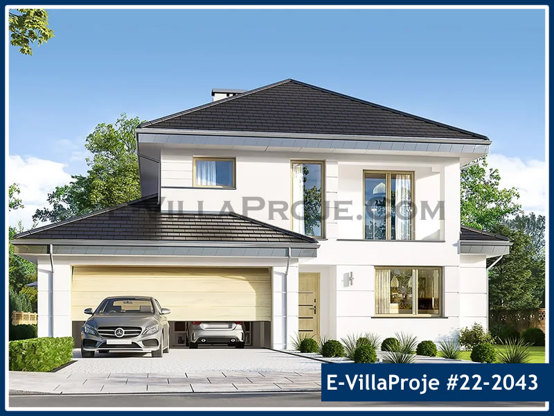 KCE-22.2043 242 m² Kıbrıs hafif çelik ev mimari görselleştirmesi