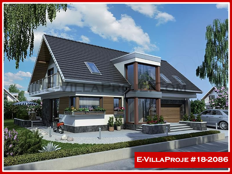 KCE-18.2086 244 m² hafif çelik ev mimari görselleştirmesi