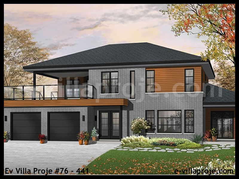 KCE-76.441 246 m² hafif çelik ev mimari görselleştirmesi